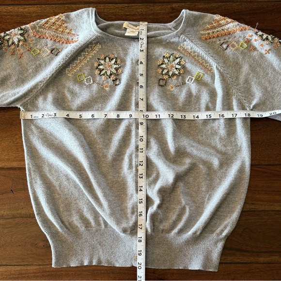 Sundance Marimba Beaded Cotton Cardigan Sweater - Picture 8 of 10